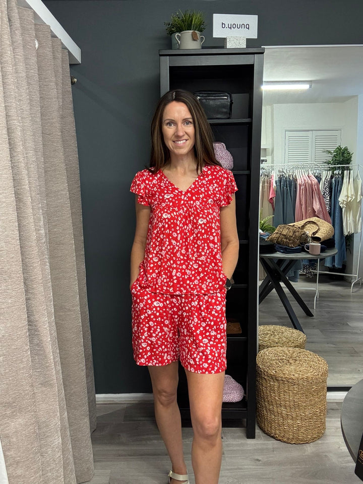 Marrakech Shorts - Red Flower