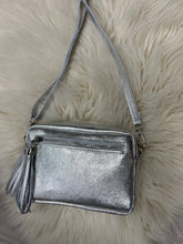 Load image into Gallery viewer, Leather Camera Bag - Silver
