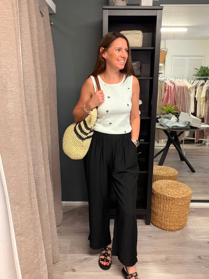 Isabel Cropped Pants - Black