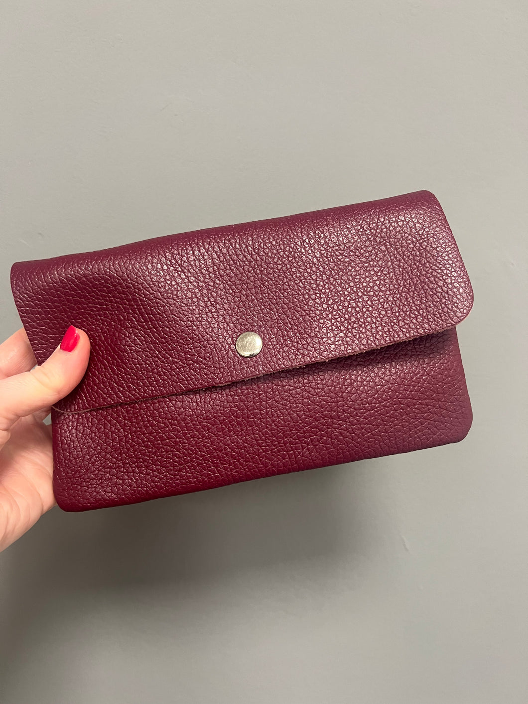 Luna Leather Crossbody Bag - Burgundy