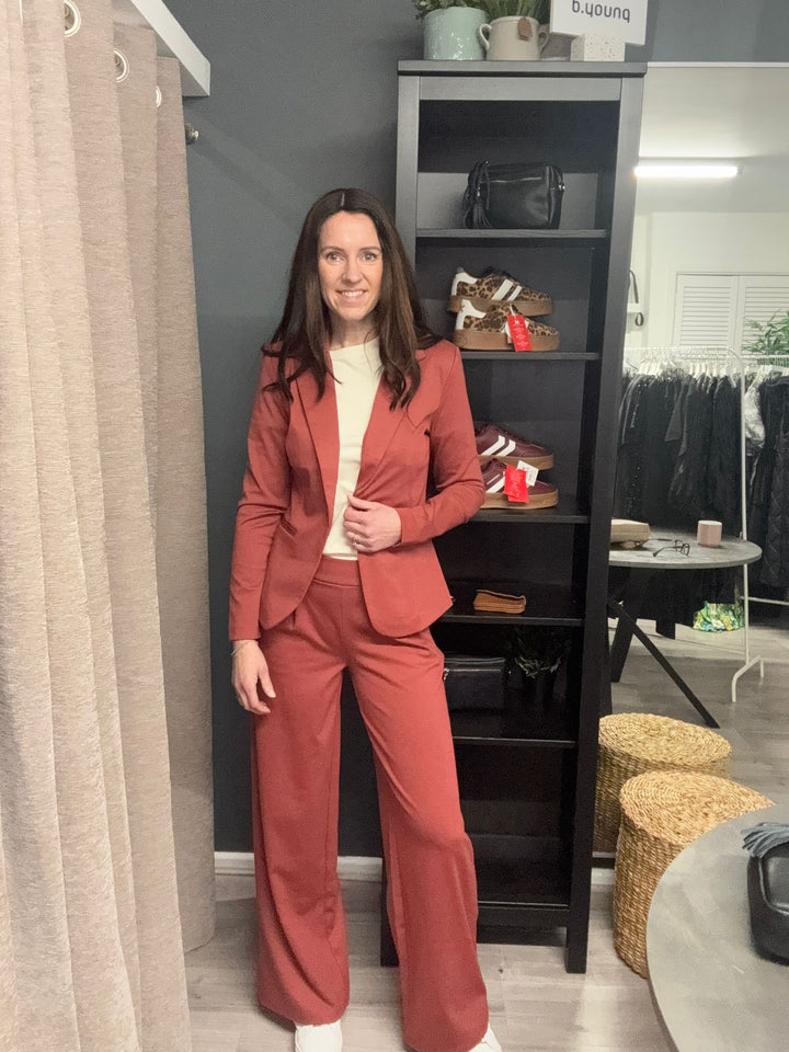 Kate Wide Leg Pants - Cowhide