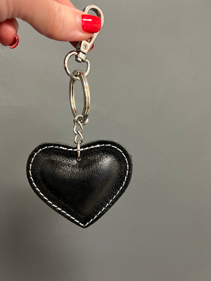 Metallic Heart Keyring