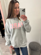 Load image into Gallery viewer, &#39;Paris&#39; Sweatshirt - Grey/Pink
