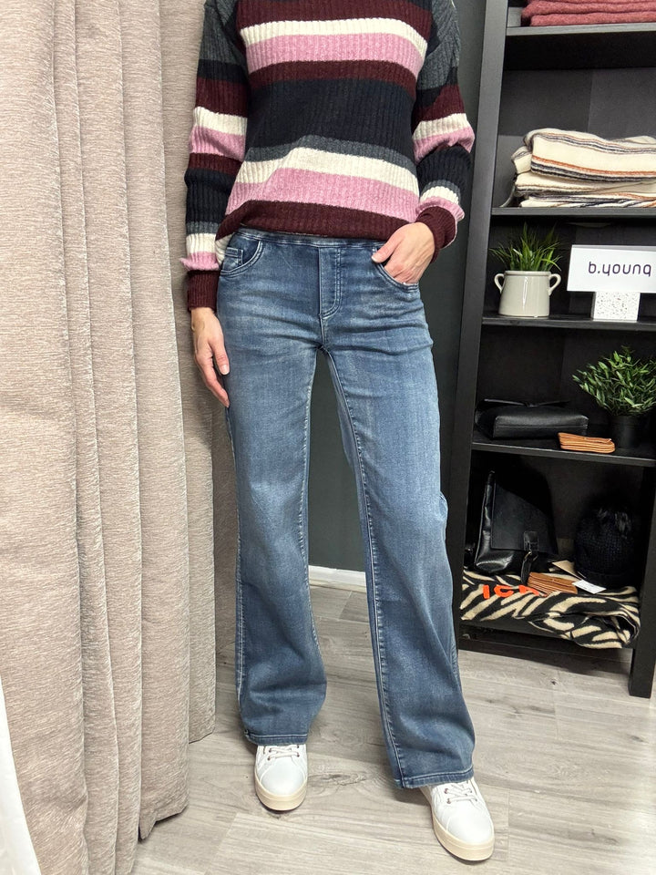 Tocada Wide Leg Jeans - Mid Wash