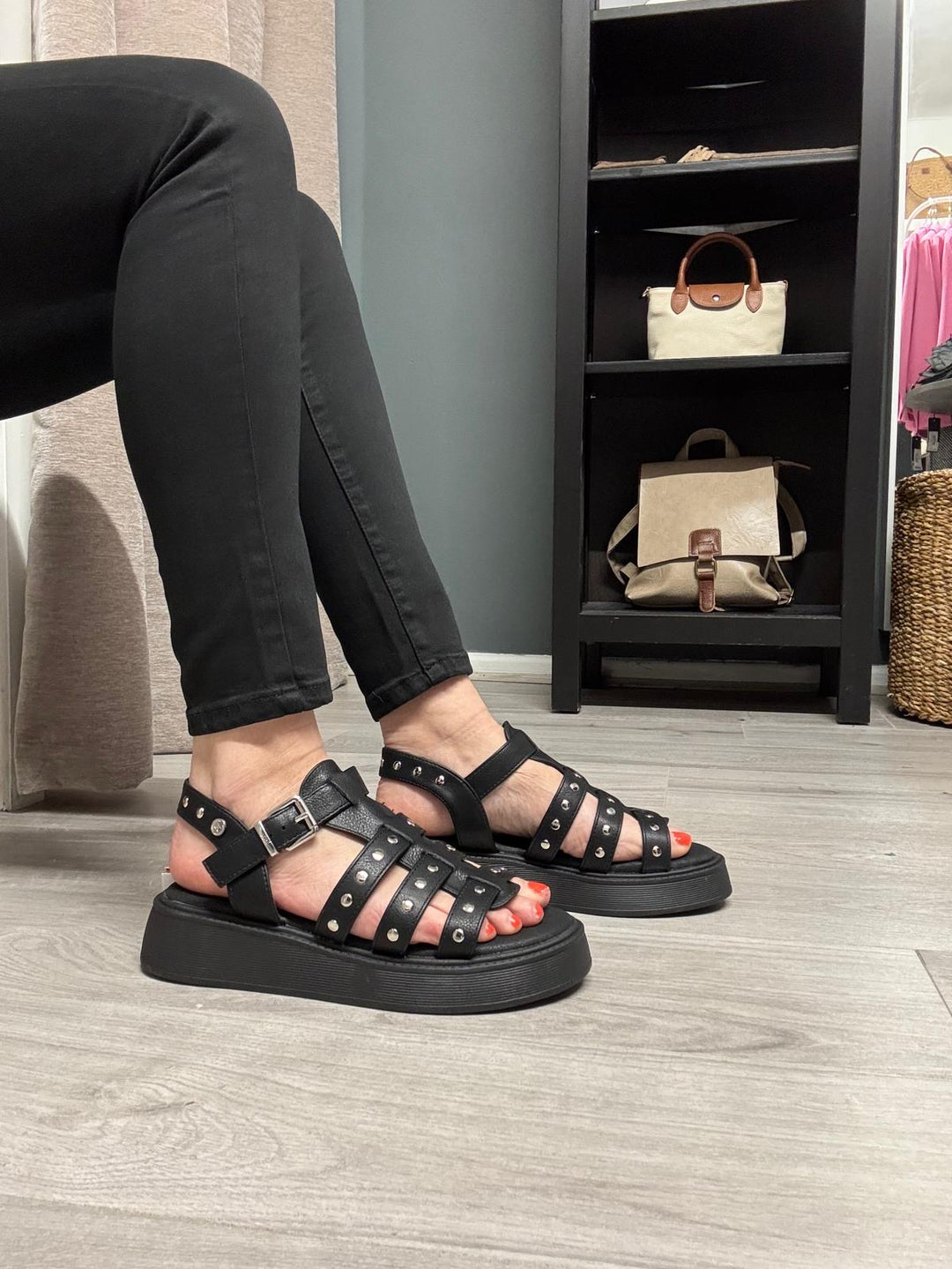 Xti Stud Detail Sandals