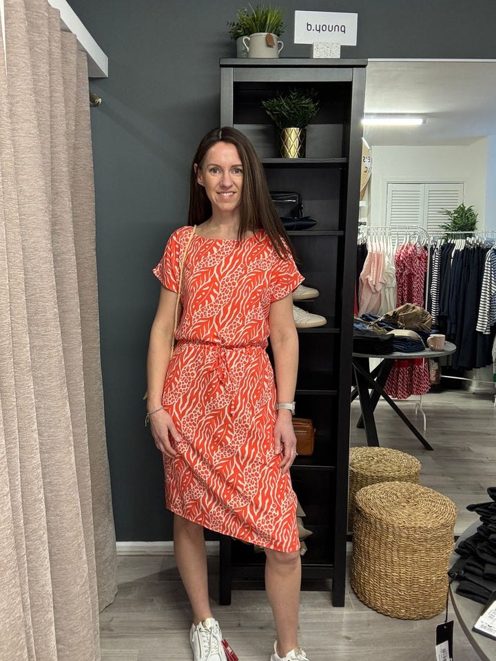Joella Oneck Dress - Fiesta Orange