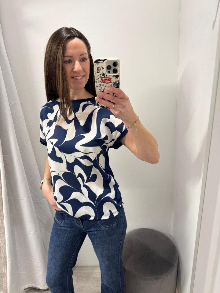 Panya T-Shirt - Medieval Blue Print