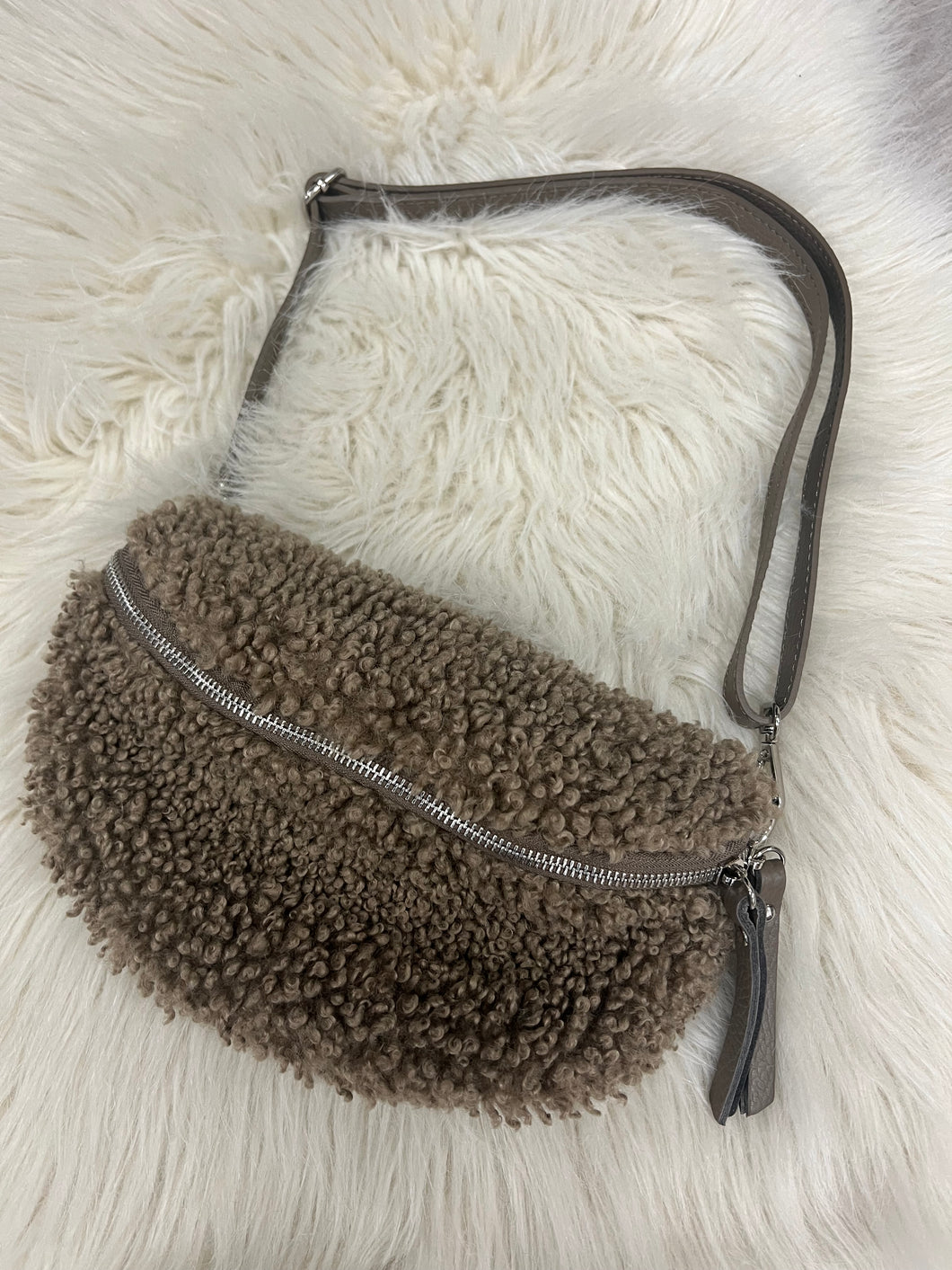 Teddy Bum Bag - Taupe