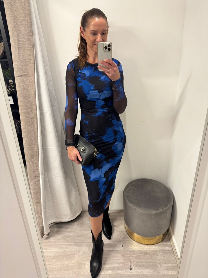 Paloma Mesh Dress - Soft Clouds