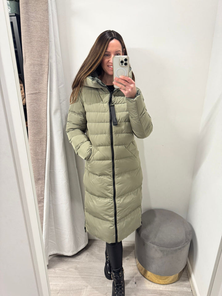Keila Reversible Coat - Green Ash