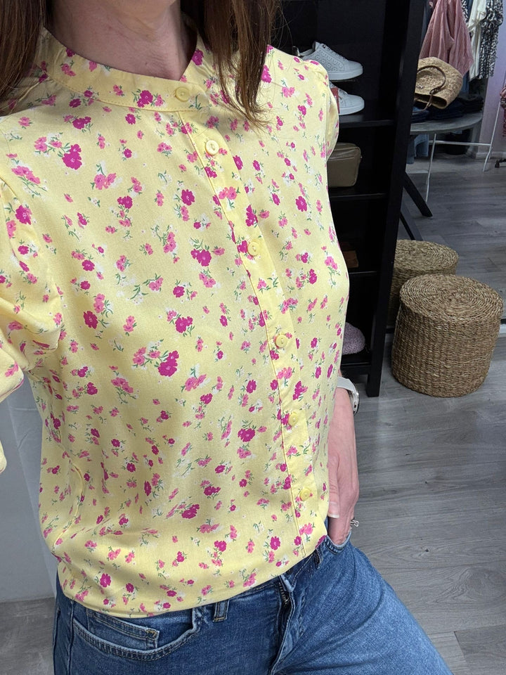Vera Shirt - Yellow Flower
