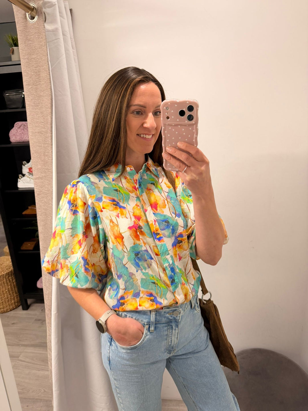 Elena Blouse - Watercolour Green
