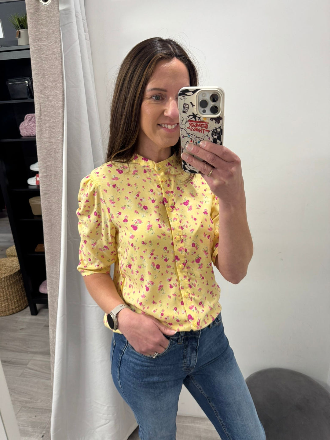 Vera Shirt - Yellow Flower