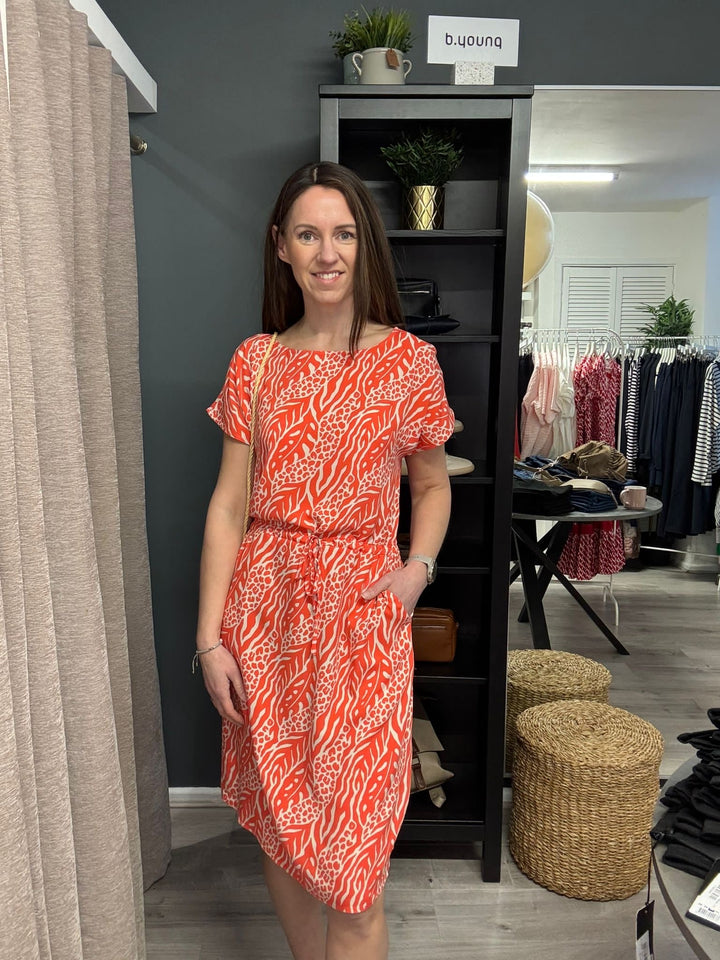 Joella Oneck Dress - Fiesta Orange
