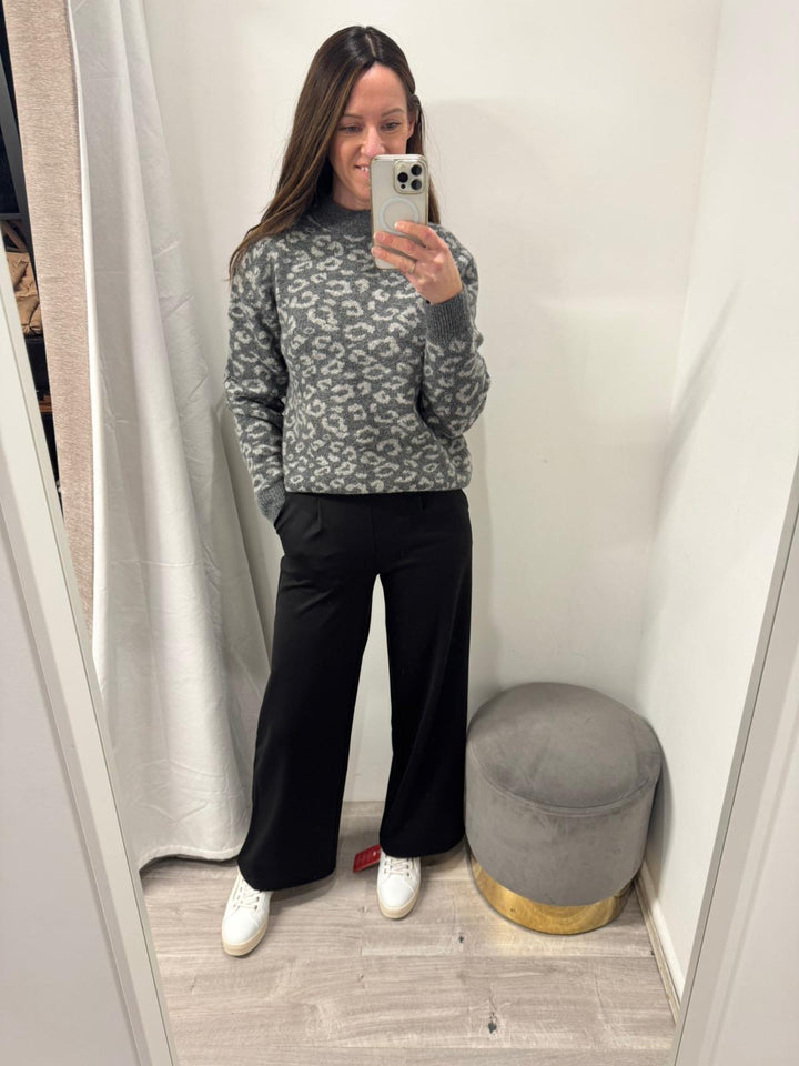 Kate Wide Leg Pants - Black