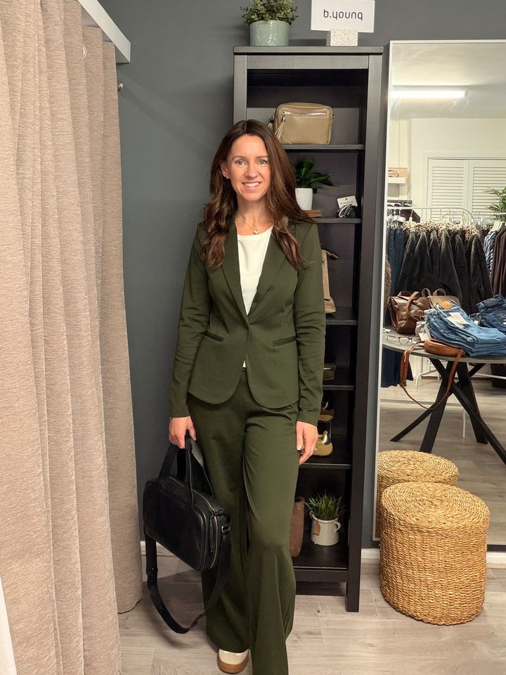 Kate Wide Leg Pants - Rosin