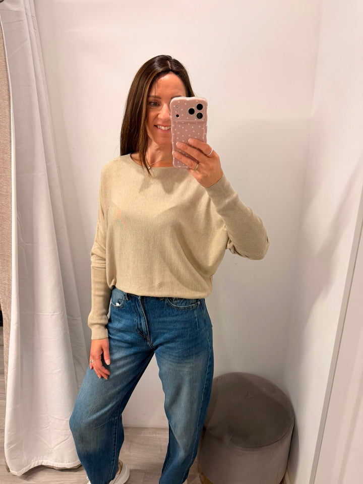 Morla Batwing Jumper - Humus Melange