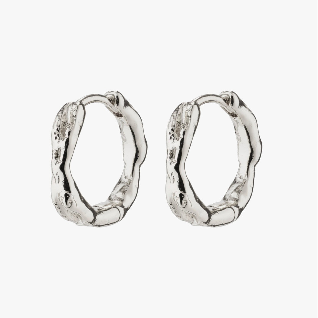 Eddy Small Hoop Earrings - Silver Plated