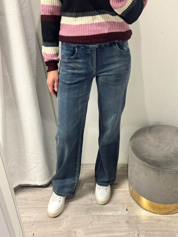 Tocada Wide Leg Jeans - Mid Wash