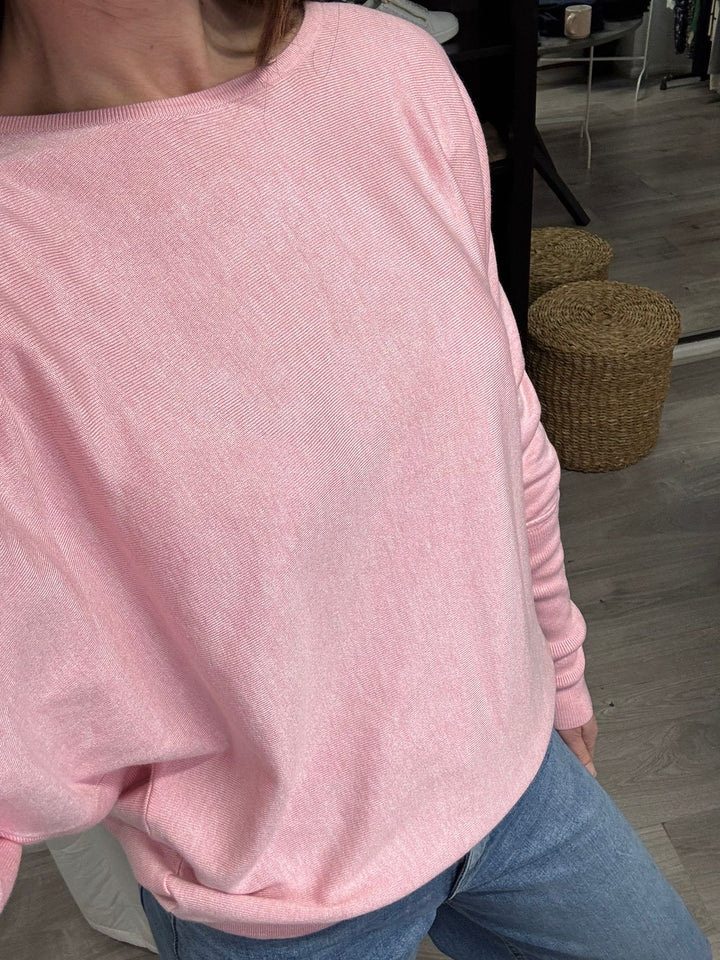 Morla Batwing Jumper - Parfait Pink