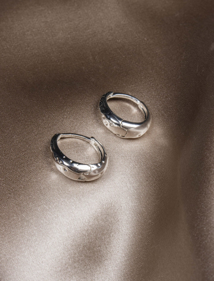 Medium Amy Hoops - Silver Plated