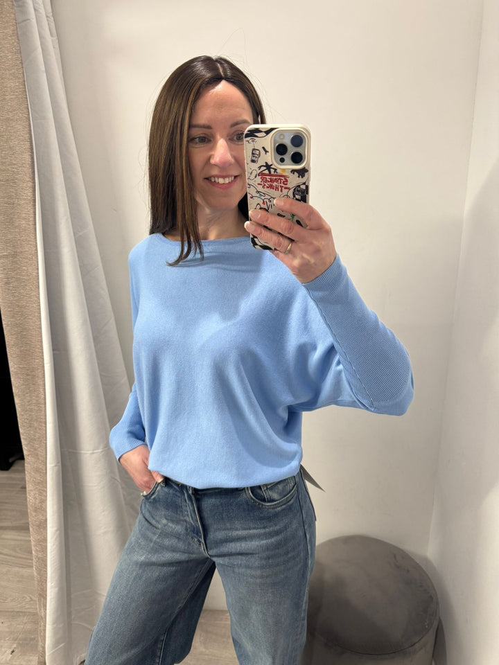 Morla Batwing Jumper - Della Robbia Blue