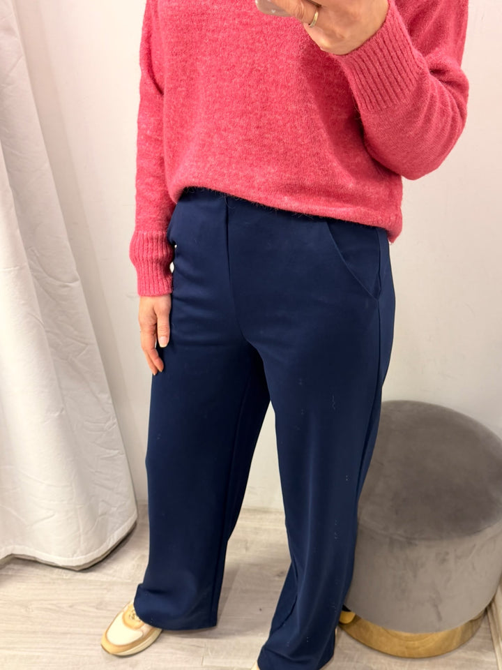 Kate Wide Pants - Maritime Blue