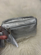 Load image into Gallery viewer, Leather Camera Bag - Silver
