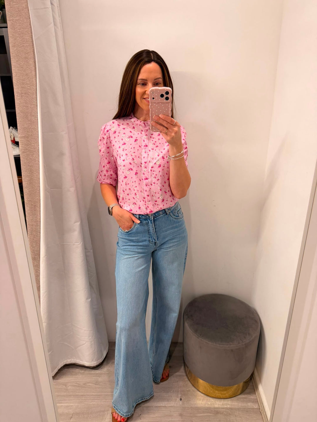 Vera Shirt - Pink Flower
