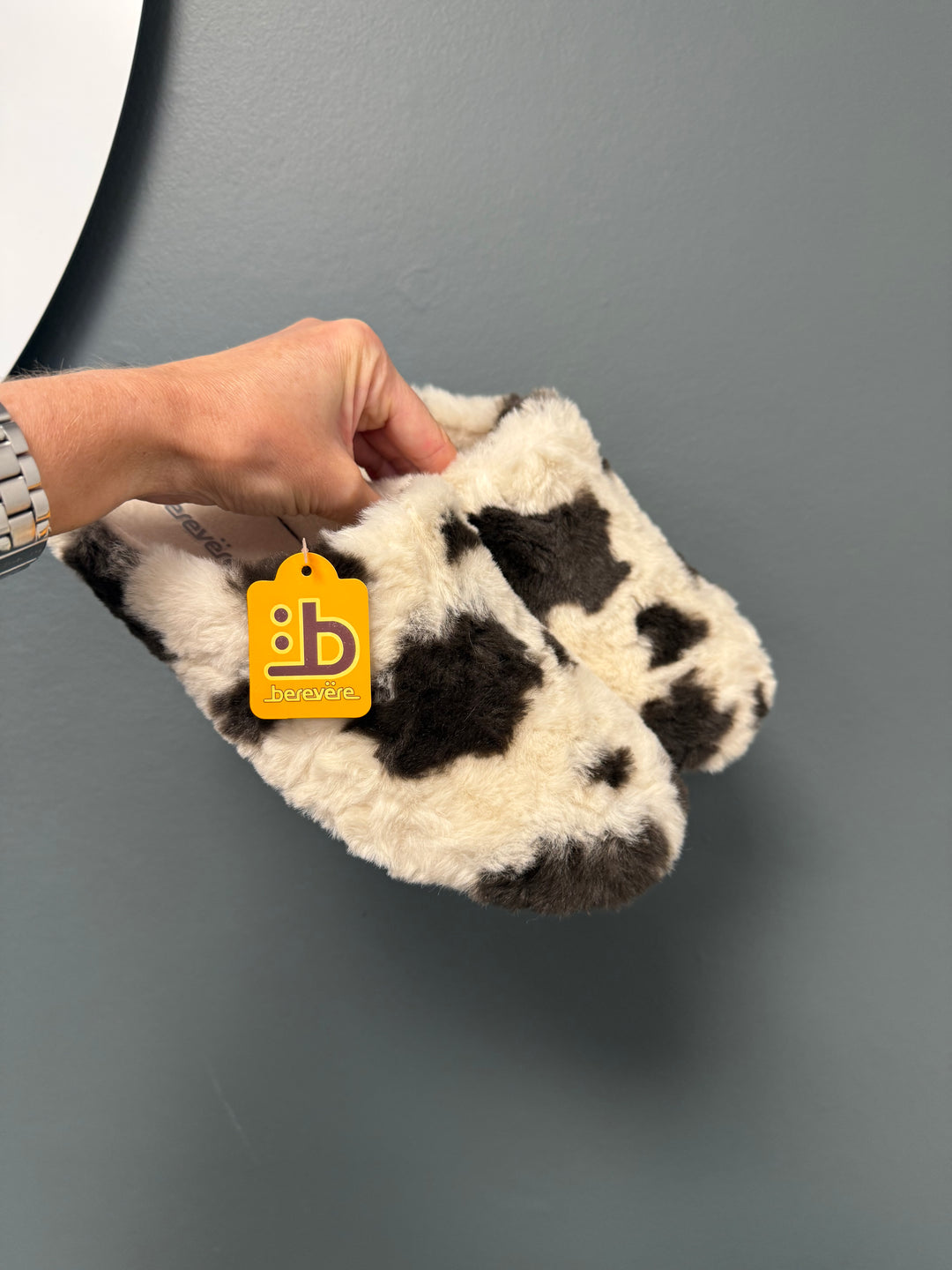 Berevere Slippers - Cow Print