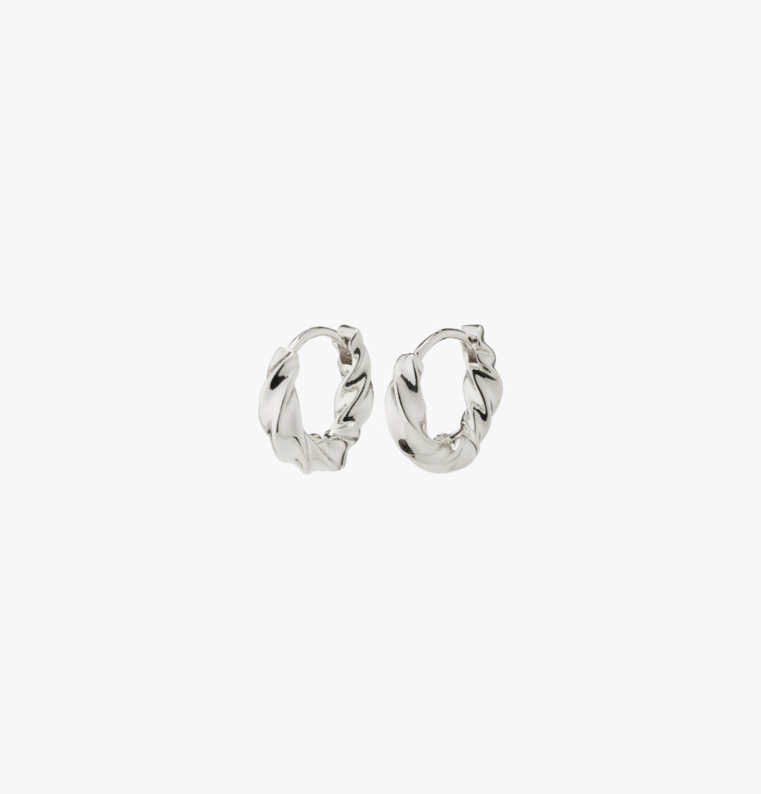Taffy Small Swirl Hoops - Silver Plated