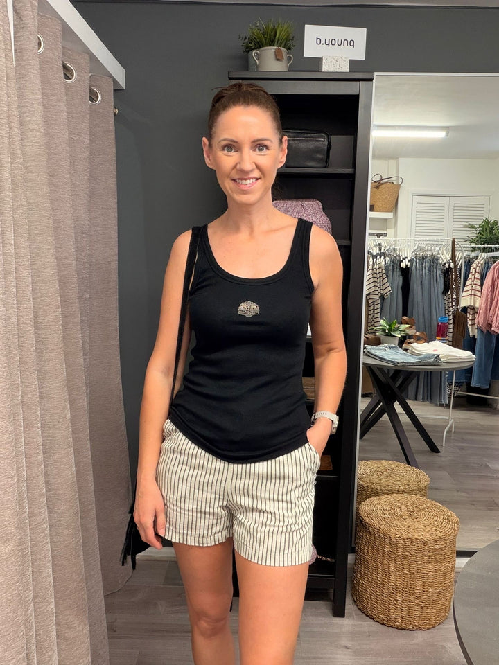 Allesia Vest Top - Black