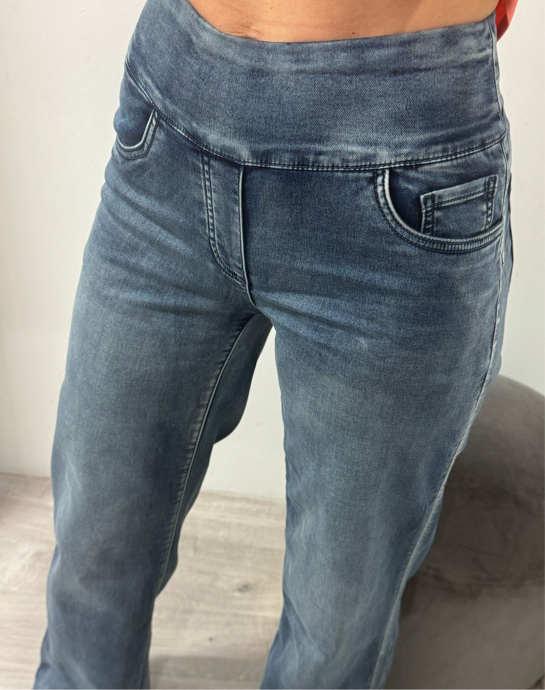 Tocada Wide Leg Jeans - Mid Wash