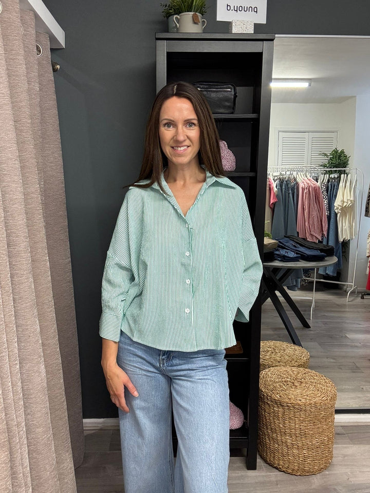 Lucia Shirt - Green Stripe