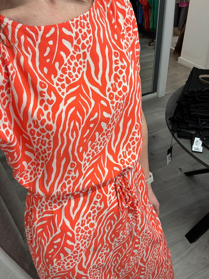 Joella Oneck Dress - Fiesta Orange