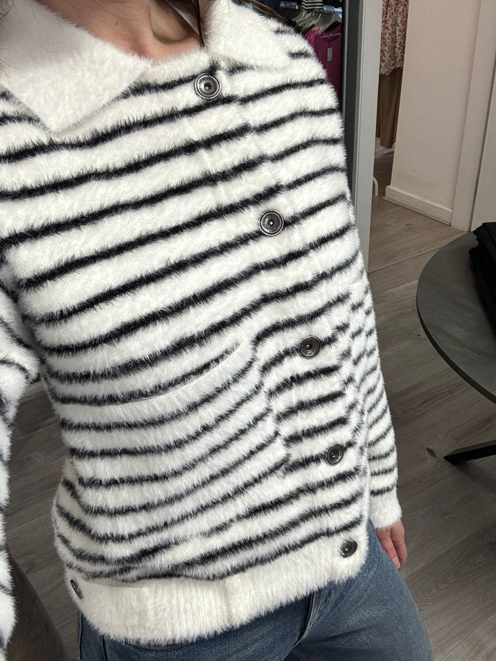Bubbly Jacket - Black Stripe