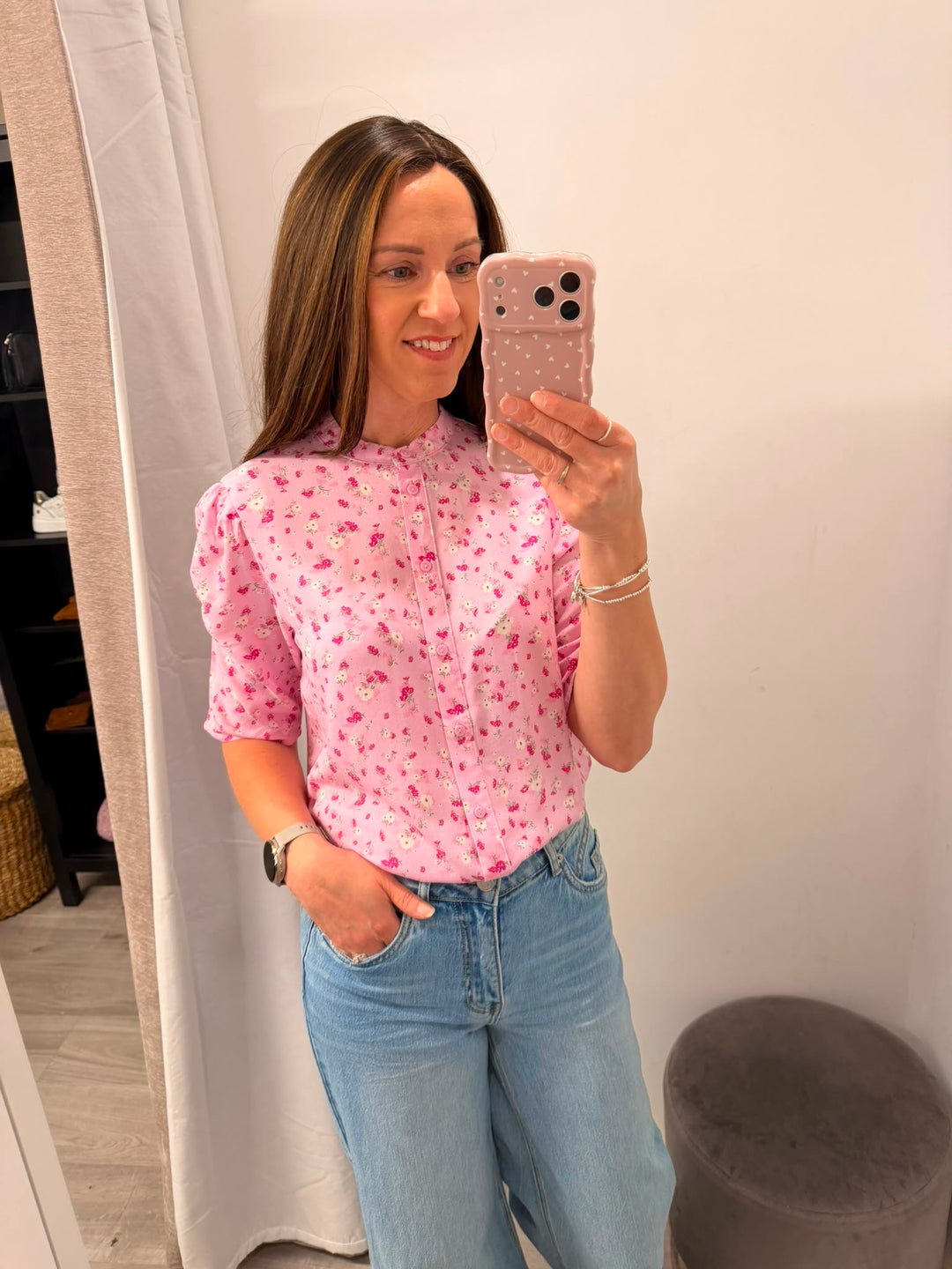 Vera Shirt - Pink Flower