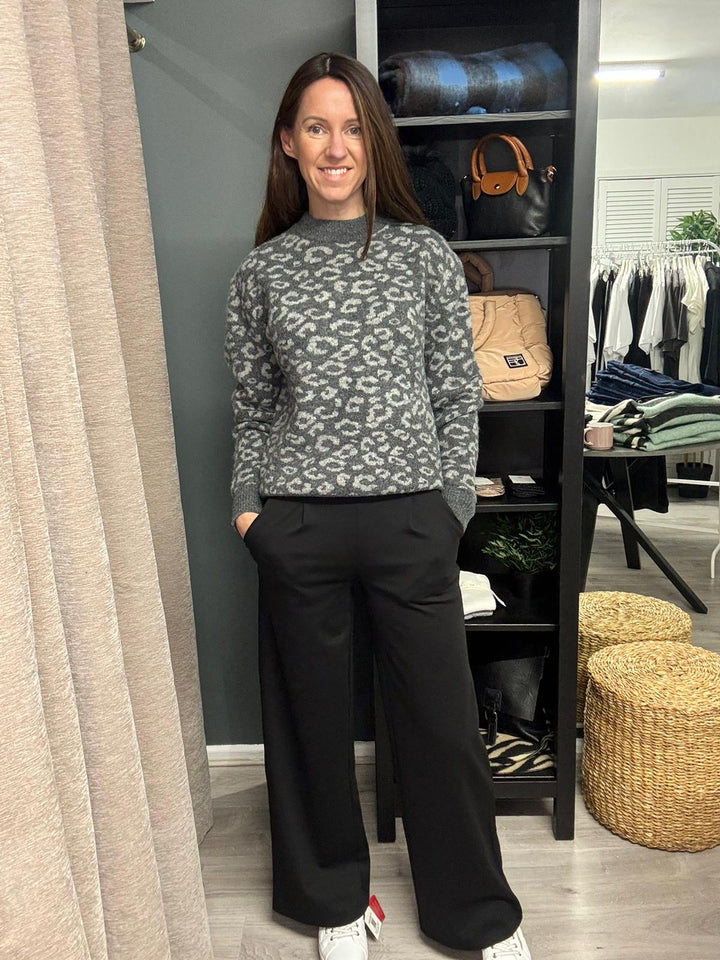 Kate Wide Leg Pants - Black