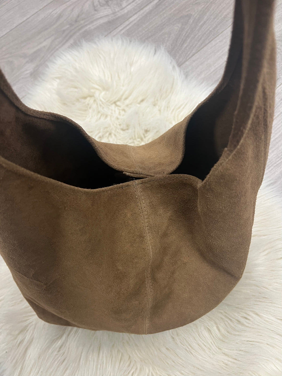 Ana Suede Slouch Bag