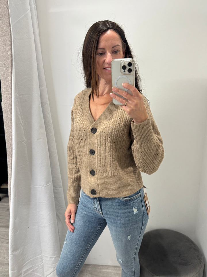 Monna Cardigan - Walnut Melange