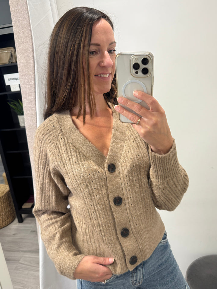Monna Cardigan - Walnut Melange