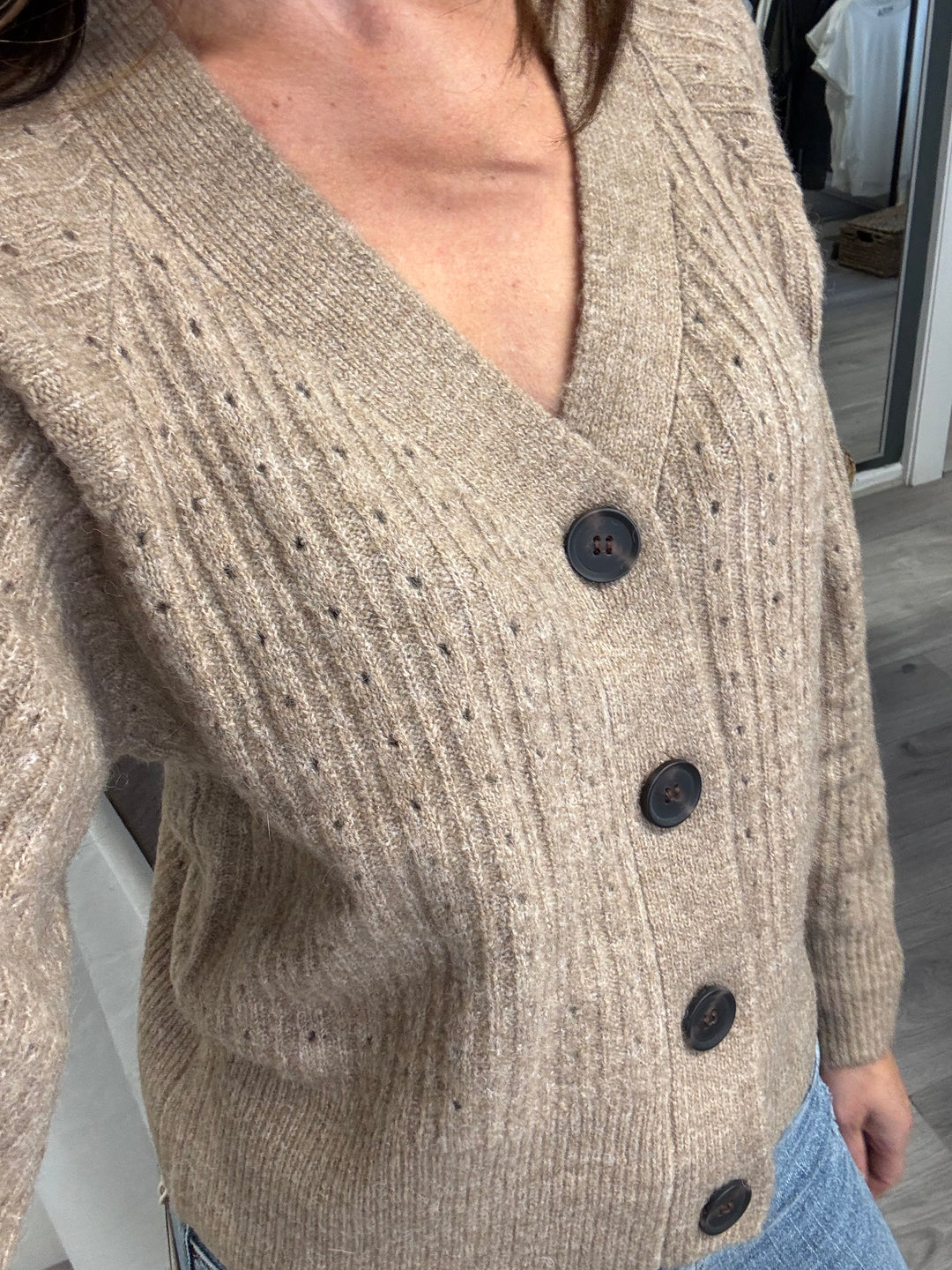 Monna Cardigan - Walnut Melange