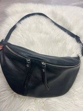 Load image into Gallery viewer, Leather Large Bum Bag - Black
