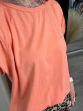 Load image into Gallery viewer, Raw Hem Tee - Coral
