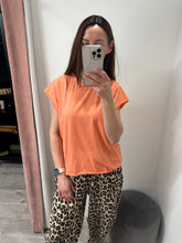 Load image into Gallery viewer, Raw Hem Tee - Coral
