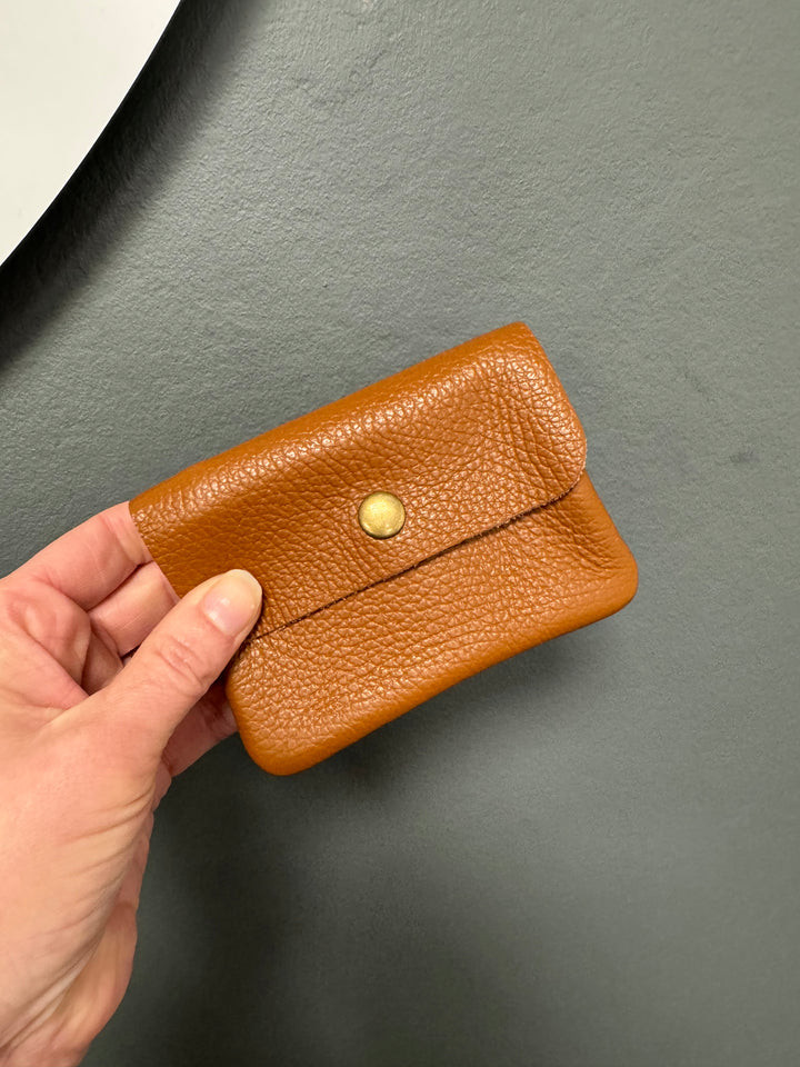 Leather Coin Purse - Tan