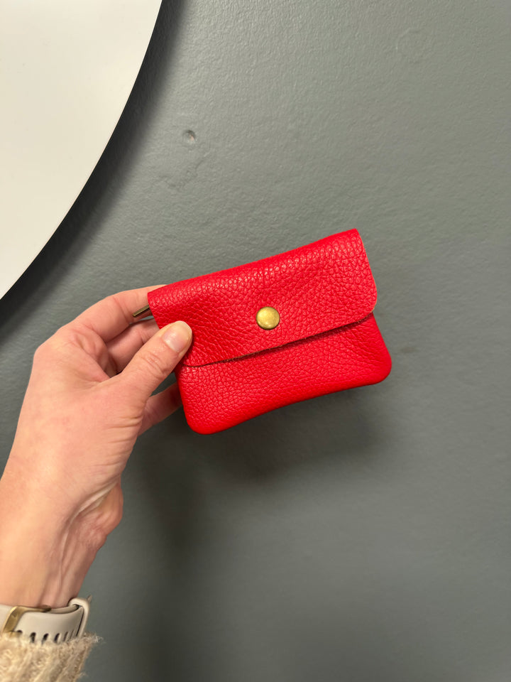 Leather Coin Purse - Red