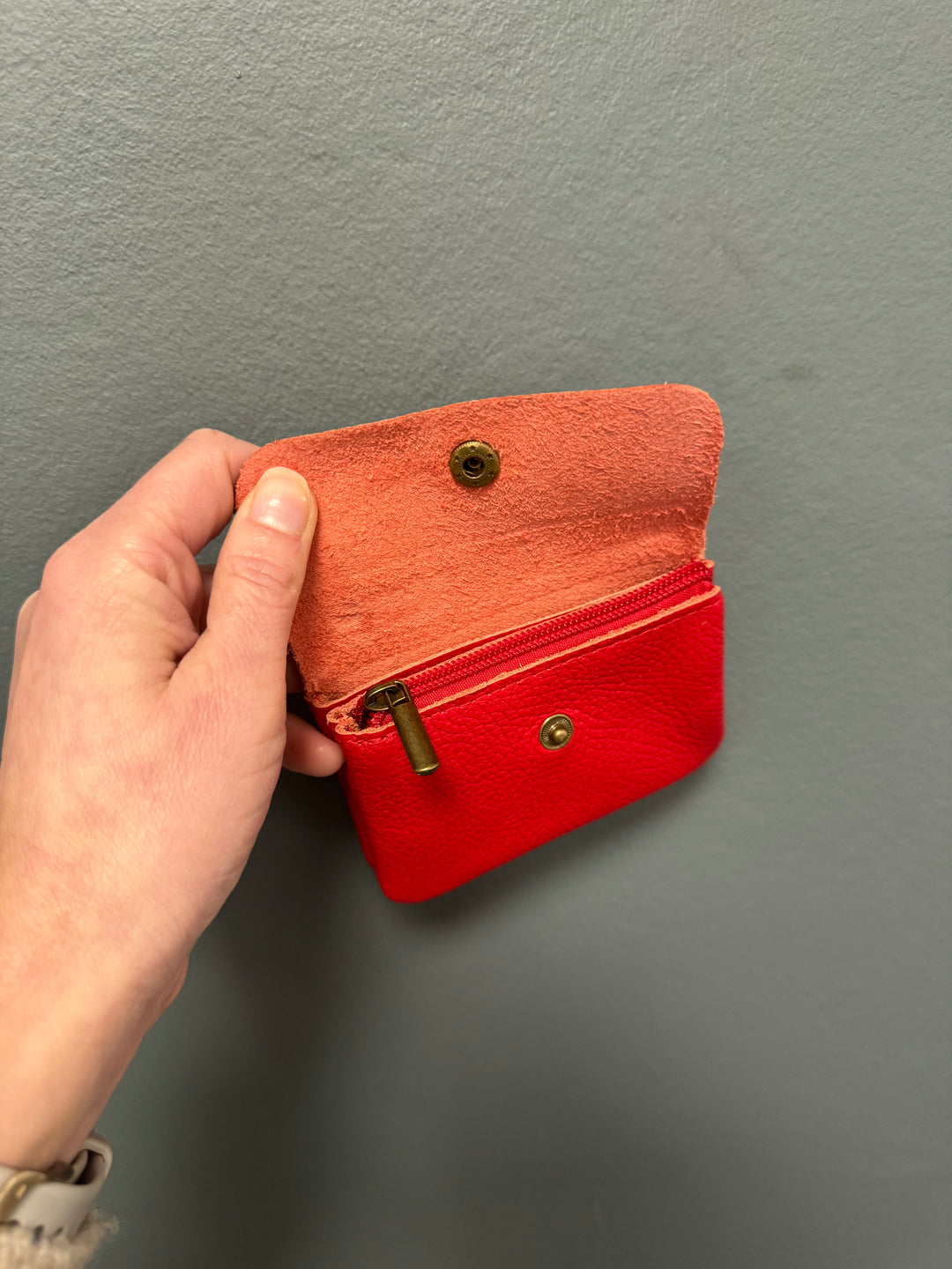 Leather Coin Purse - Red