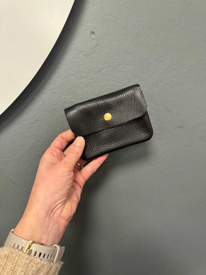 Leather Coin Purse - Black