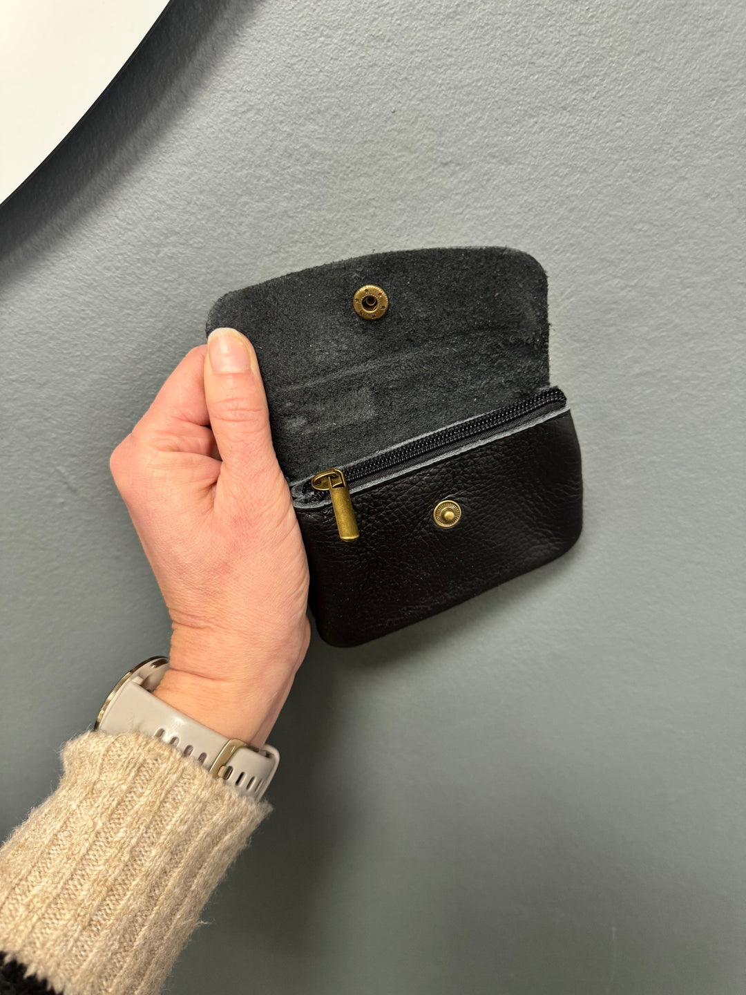 Leather Coin Purse - Black